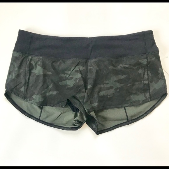 lululemon athletica Pants - Lululemon Speed Up shorts camo black size 10 NWT